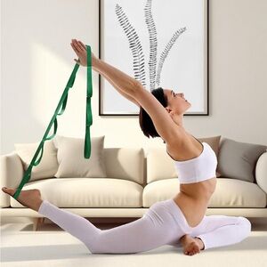 10 loop yoga stretching strap for physical therapy, Pilates, yoga, stretching